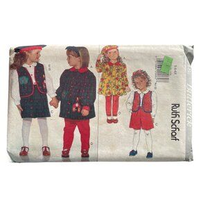 90s Butterick Pattern Childrens Outfits Sewing Pattern Size 5-6-6X Vintage CUT